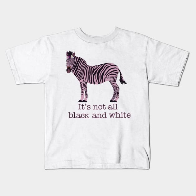 Colorful Zebra Kids T-Shirt by smoochugs